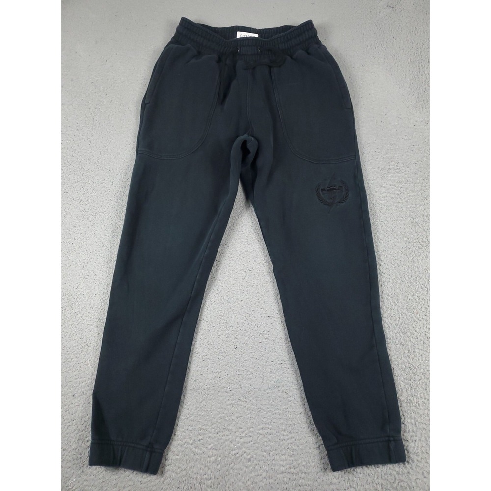 Nike LeBron James Mens Small Black Swoosh Track Joggers Sweatpants 043363